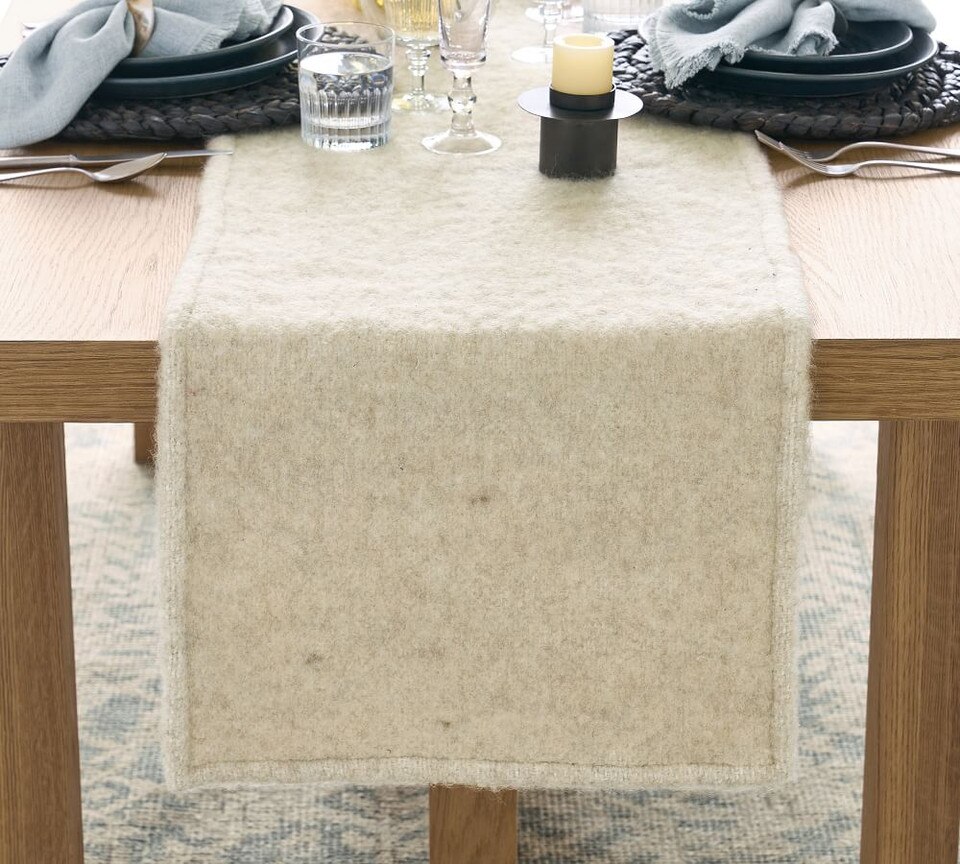 Alton Boucle Table Runner Pottery Barn Australia